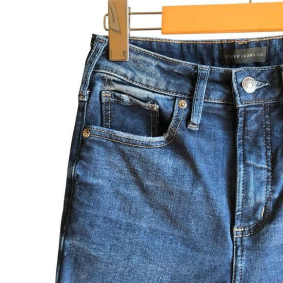 Silver Jeans Infinite Fit High Rise Straight Leg Jeans Sz S/P L31 - Picture 5 of 15